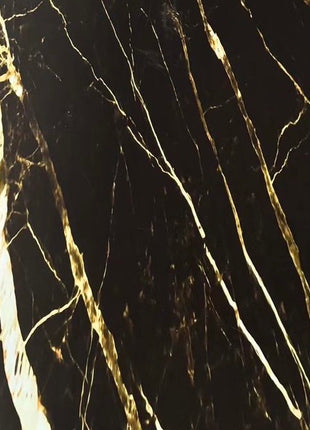 CombiMeubels® PVC marmeren wandpanelen - Nero Marquina Gold matte - 260x122cm